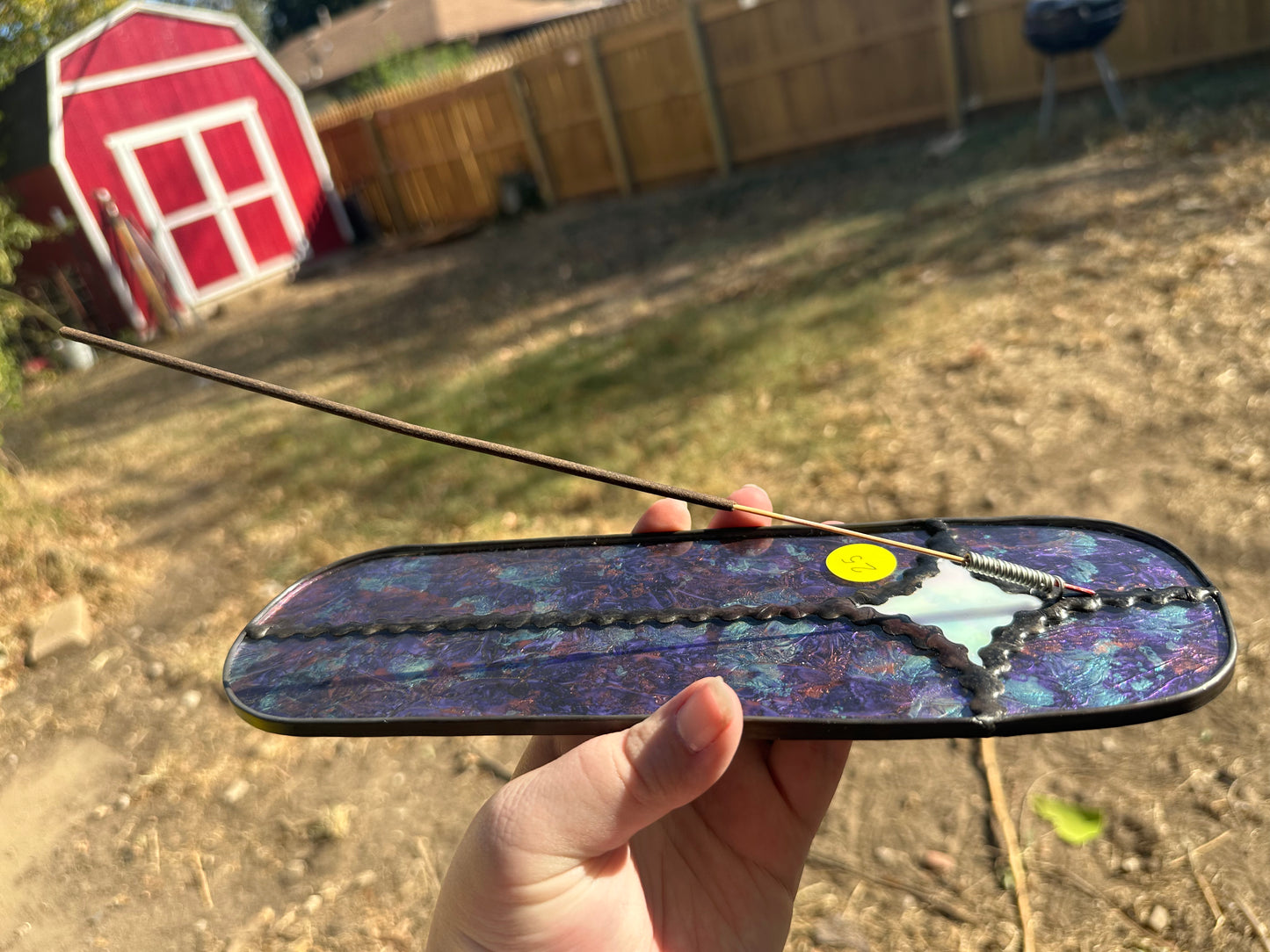 Van Gogh Star Incense Holder Stained Glass Piece
