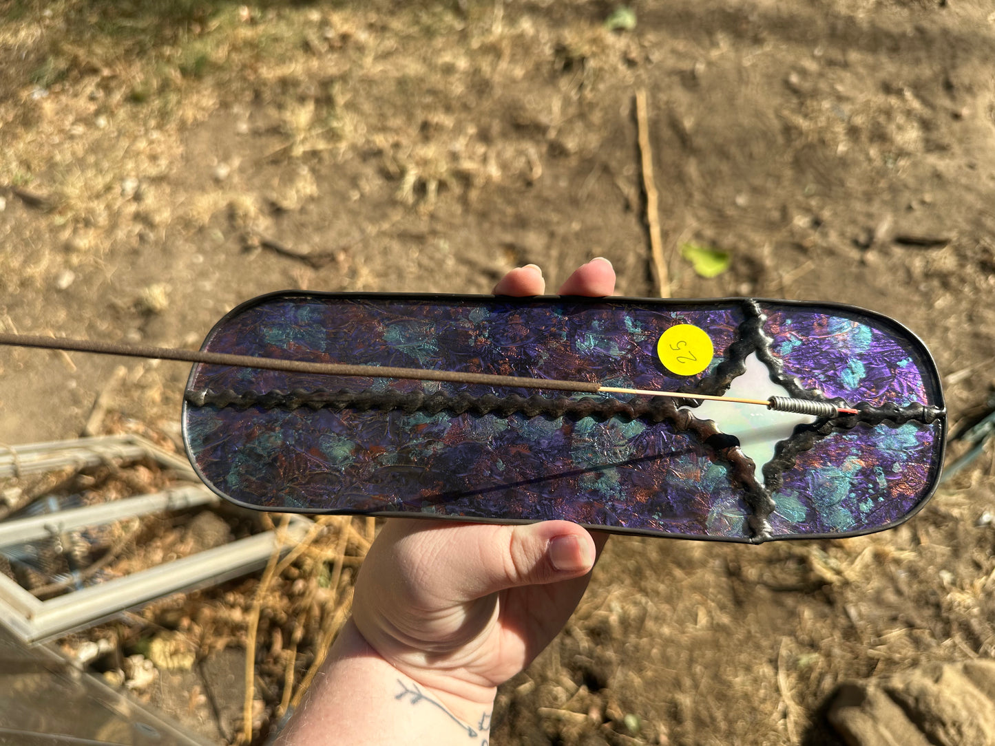 Van Gogh Star Incense Holder Stained Glass Piece