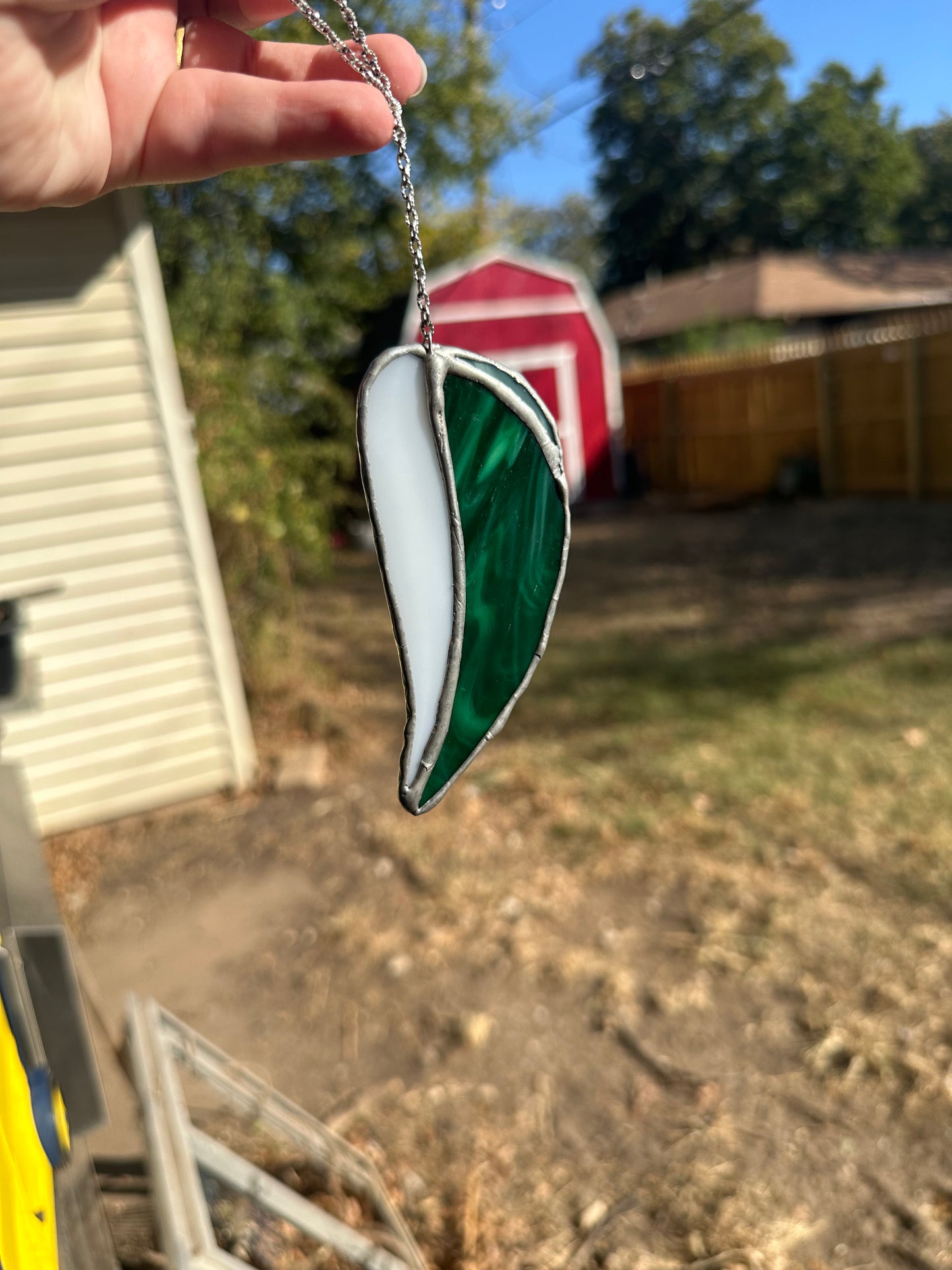 Small Leaf Stained Glass Piece