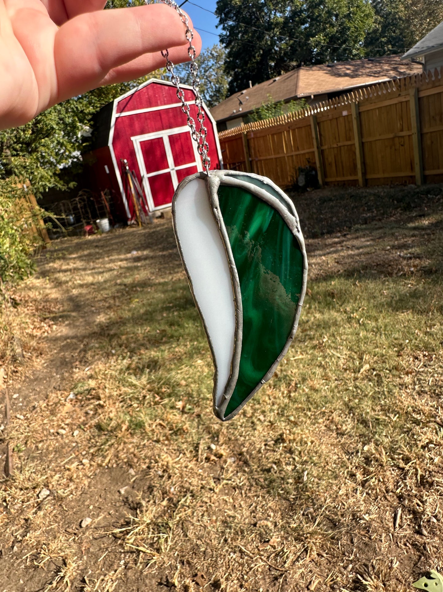Small Leaf Stained Glass Piece