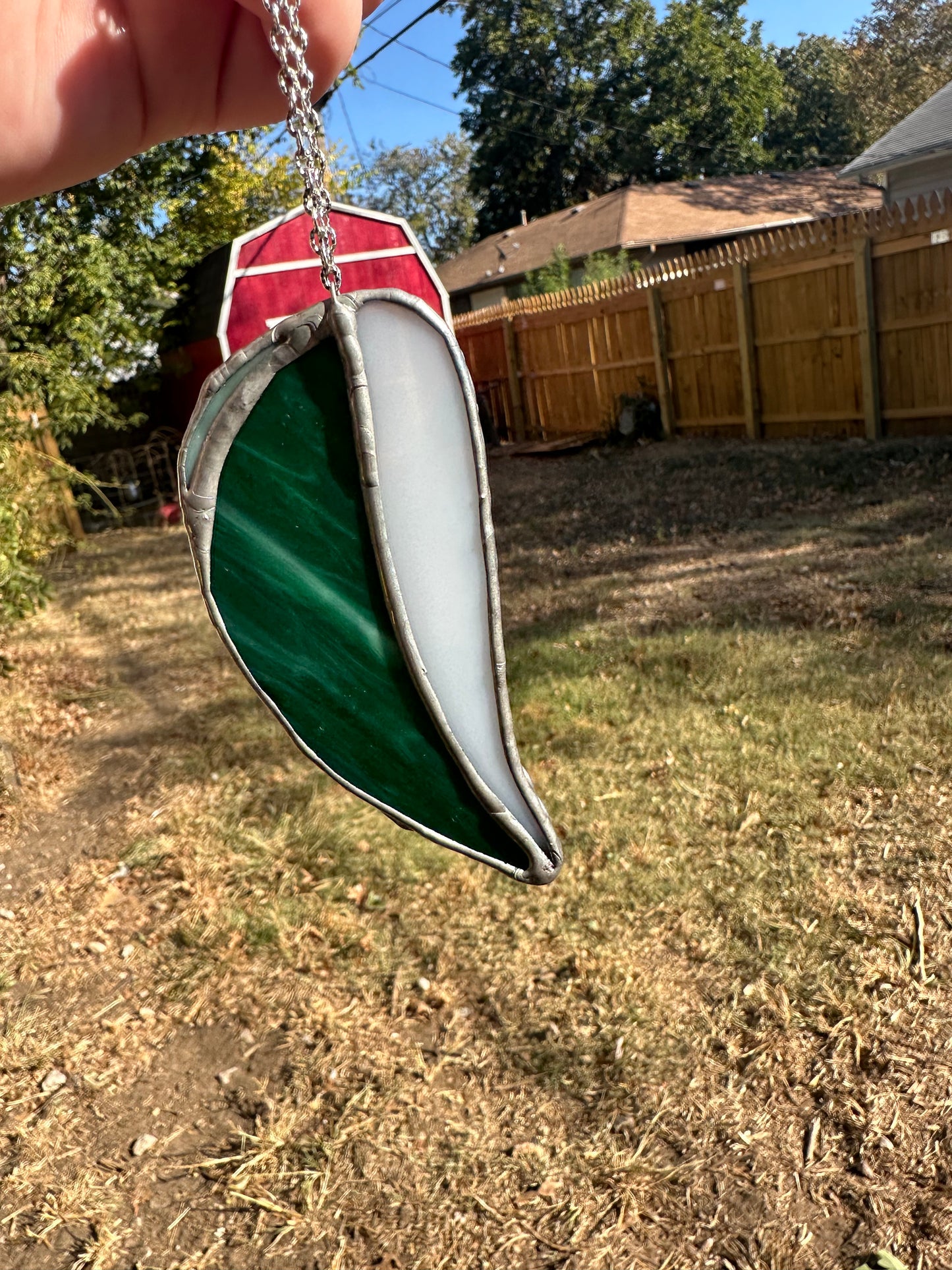 Small Leaf Stained Glass Piece