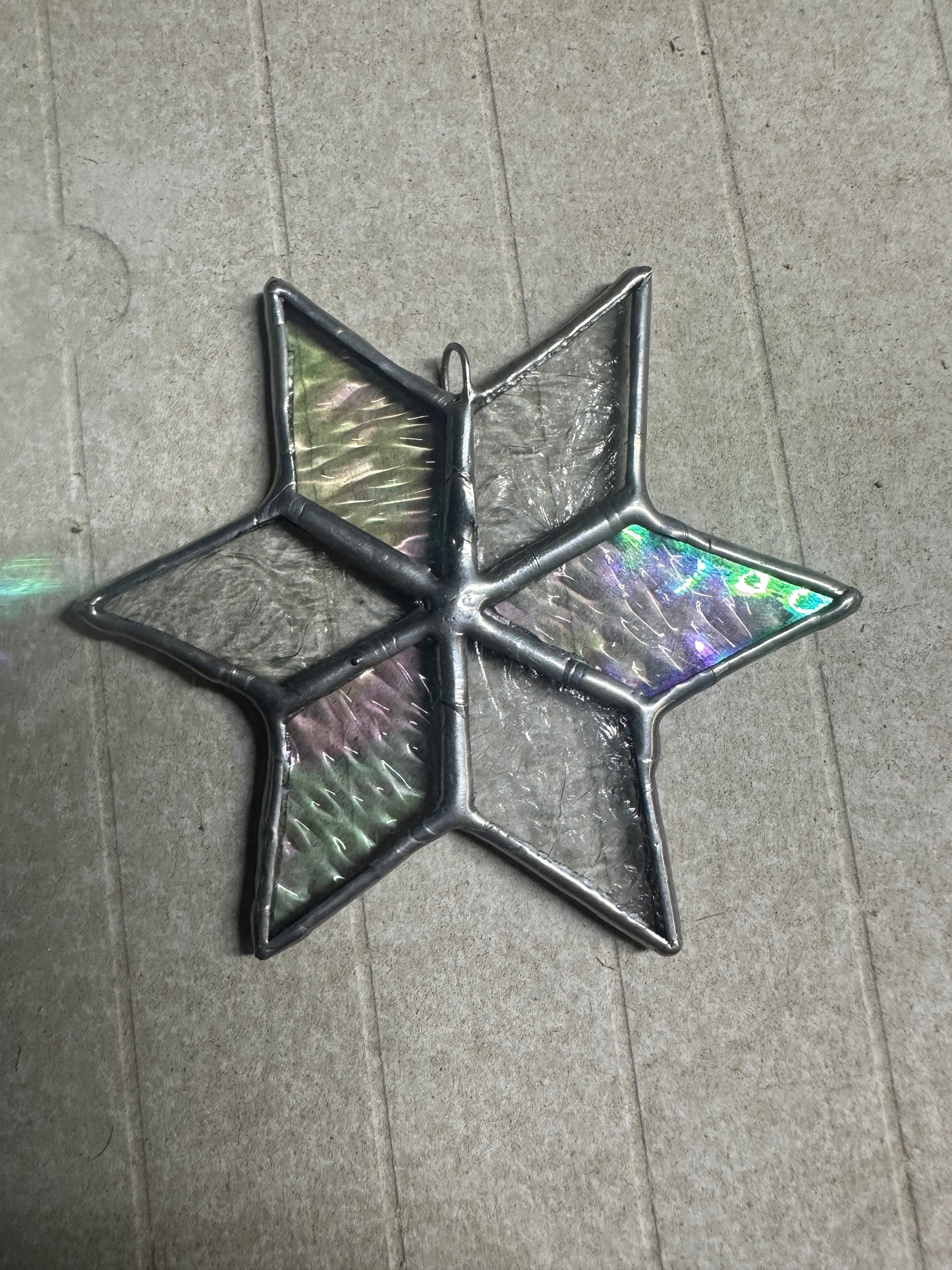 Simple Star Ornament Stained Glass Piece