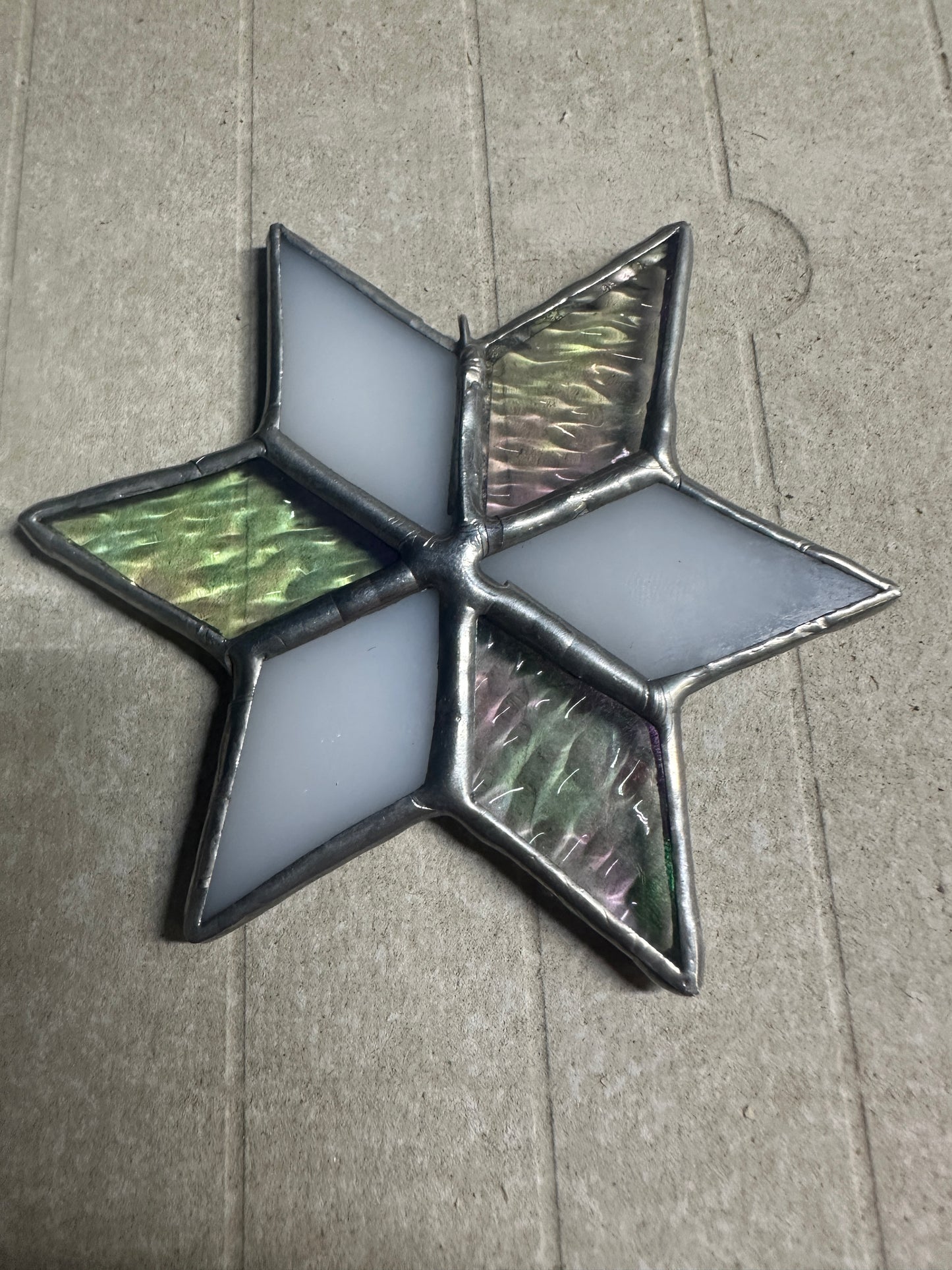 Simple Star Ornament Stained Glass Piece