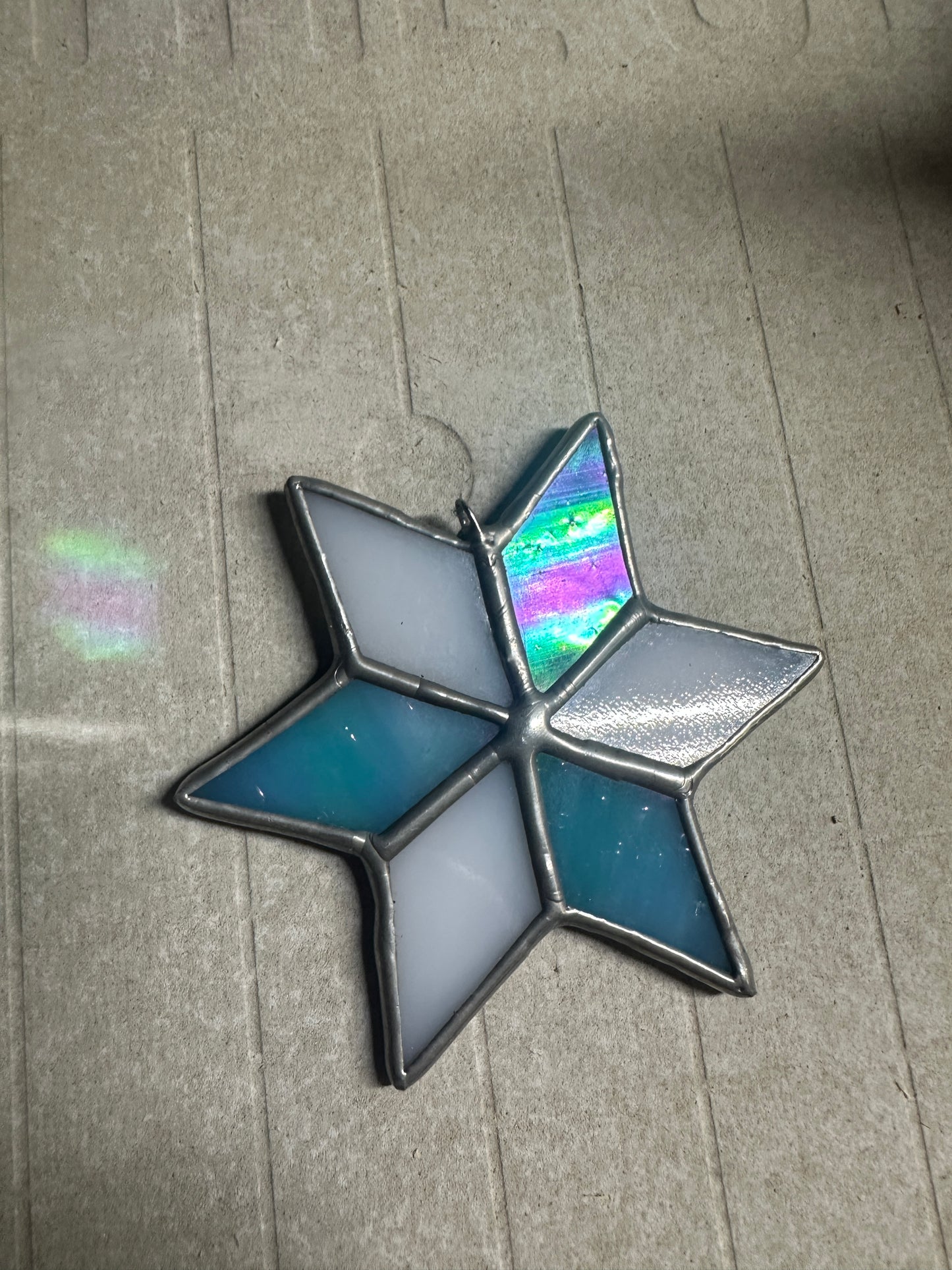 Simple Star Ornament Stained Glass Piece
