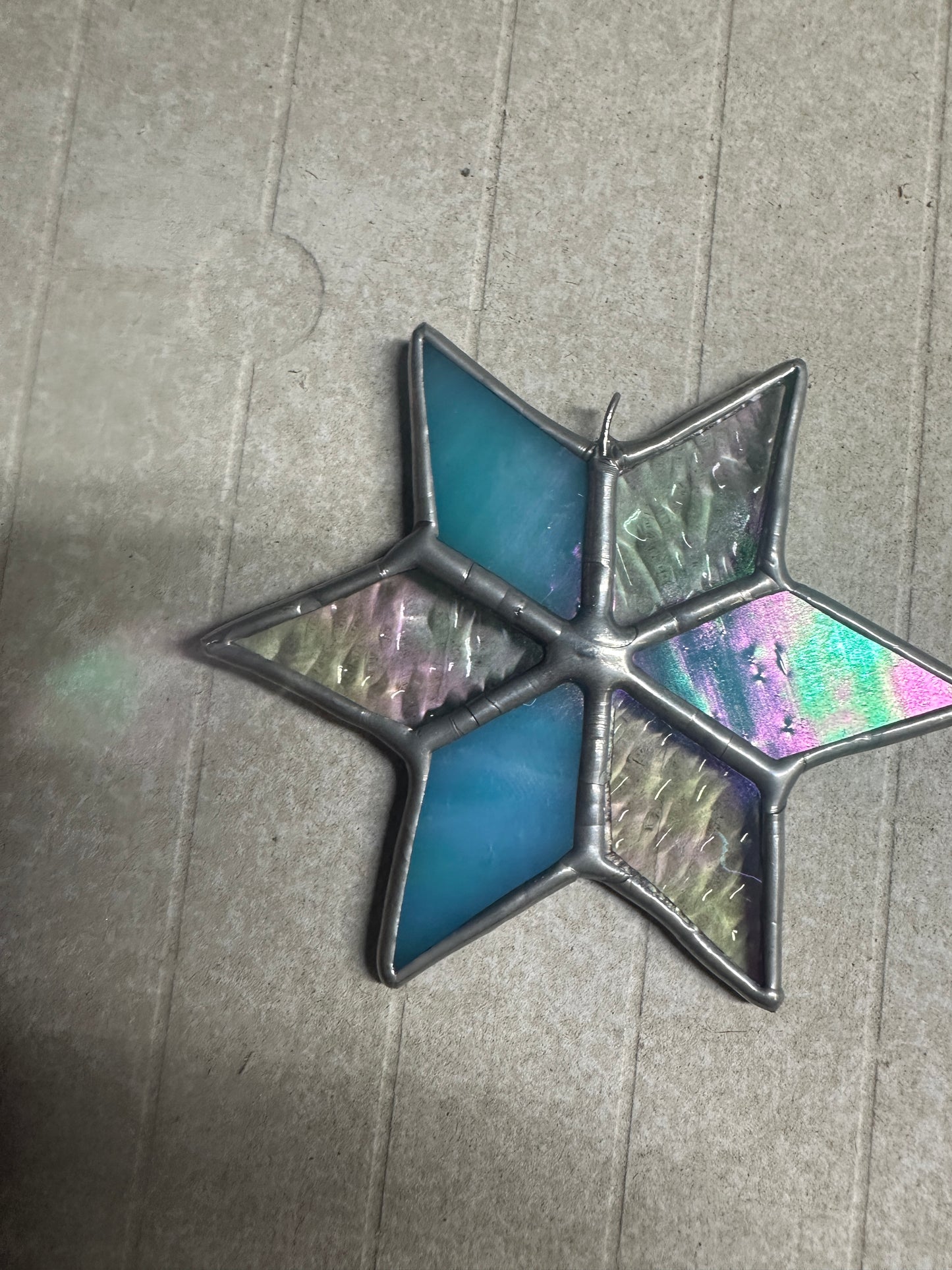 Simple Star Ornament Stained Glass Piece