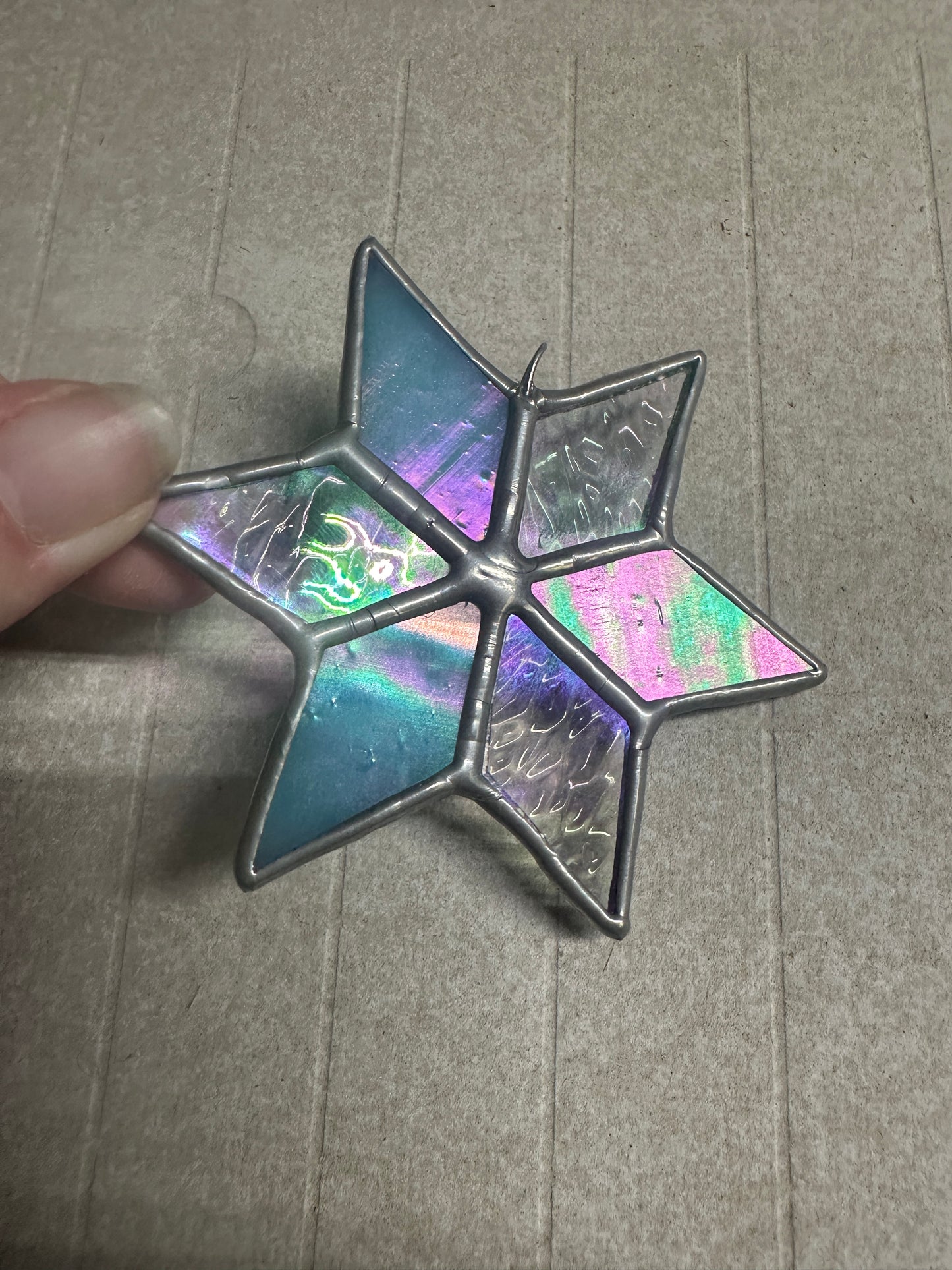 Simple Star Ornament Stained Glass Piece